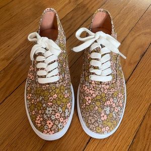 Brown Floral Sneakers